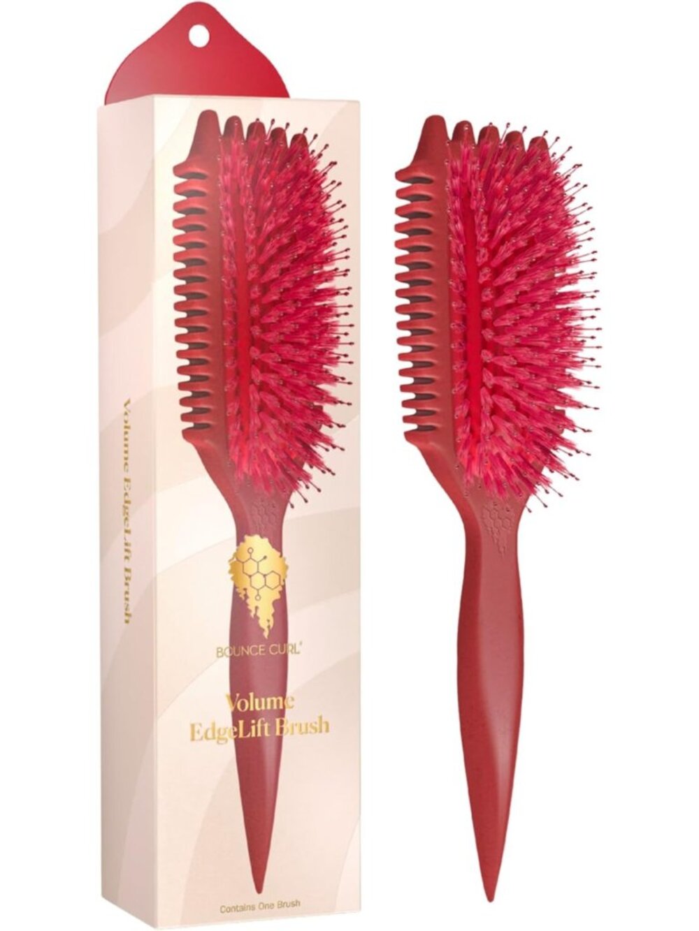 5-in-1 Curling Brush for Defined Curls, Volume & Edge Control Styling Tool
